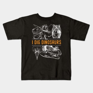 I dig dinosaurs - fun dinosaur tshirt Kids T-Shirt